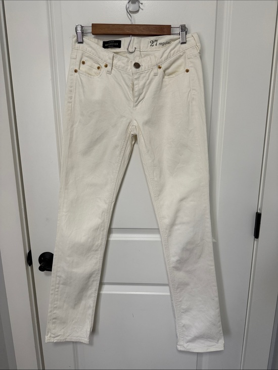 J. Crew Denim - J.CREW White Matchstick Skinny Jeans Size 27 Regular